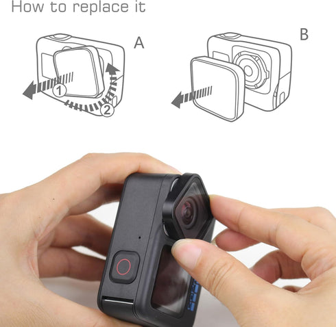 Protective Lens Replacement for Gopro Hero 12 12Mini 11 10 9 Black Camera Waterproof UV Protective Glass Cover Protector Lens Repair Part for Gopr...