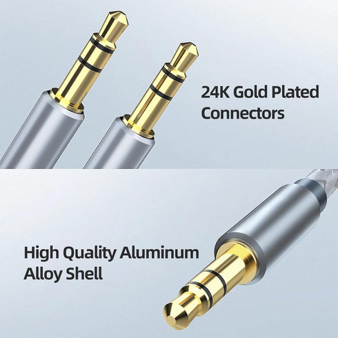 3.5mm Aux Cable (3.3ft/1m, Pack of 2) - Male to Male Audio Auxiliary Cord for Headphones, Car, Home Stereos, Speaker, iPhone, iPad, iPod, Echo - G...