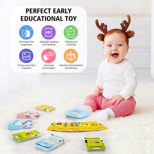 Talking Flash Cards with 384 Sight Words (Including Letters and Numbers), Montessori Educational Learning Interactive Toddler Toys, Speech Therapy...