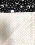 Baby Blanket for Girls Boys Black Moon Star Minky Super Soft Double Layer Receiving Blanket with Dotted Backing for Newborns Nursery Stroller Rece...
