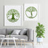 25 Pieces Tree of Life Pattern Stencils Decoration Template Plastic Tree Drawing Painting Stencils Square Reusable Stencils for Painting on Wood F...