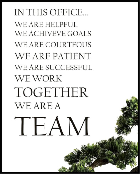Posterizer 1 pcs-team work inspiring art-Workplace & Office Art-Quotes and Poems- Gift for Boss, Manager -Gift for Entrepreneurs-décor for office ...