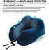 Travel Pillow, Best Memory Foam Neck Pillow Head Support Soft Pillow for Sleeping Rest, Airplane Car & Home Use (Dark Blue)...