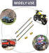MuHize 3/16 Brake Lines - PVF Coated Brake Line with fittings, Brake Line Tubings with Bubble Flared Ends and Unions,10 Inches Inverted Bubble Fla...
