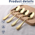 HANSGO 14PCS Hammered Coffee Spoons, Stainless Steel Espresso Spoons Gold Tea Spoons for Dessert Coffee Tea...