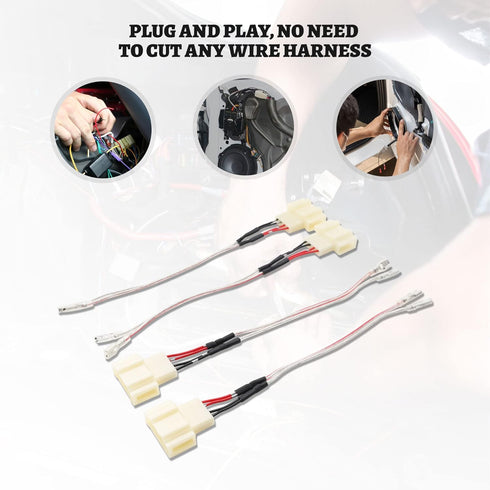 RED WOLF Door Speaker Wiring Harness Adapter Select for VW Volkswagen 1999-2019 Golf/Beetle/Passat, 1999-2016 Jetta Aftermarket Car Door Speaker W...
