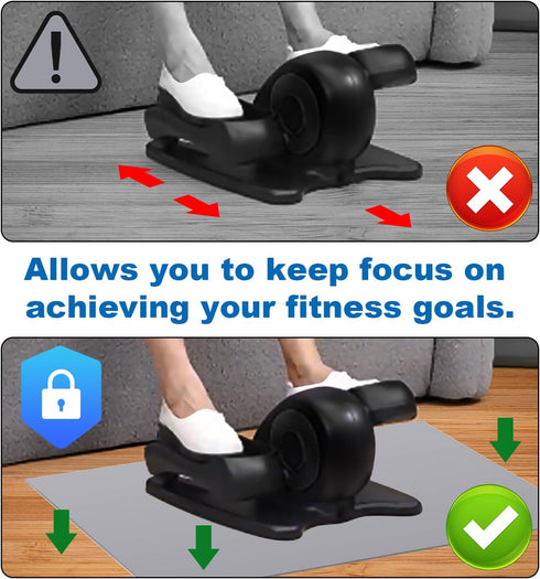 Under Desk Ellipse Anti-Slip Silicone Mat, 23.62x21.65in Ellipse Leg Exerciser Machine Anti-Slip Workout Mat for Under Desk Ellipticals Treadmill ...