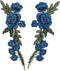 One Pair Sewing On Patches Rose Flower Embroidered Cloth Stickers Fabric Patches Applique Supplies Chinese Style Patches Craft DIY...