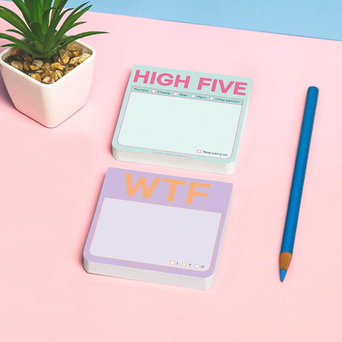 1-Count Knock Knock WTF to Do Sticky Note Pad, 3 x 3-inches (Pastel Edition)...