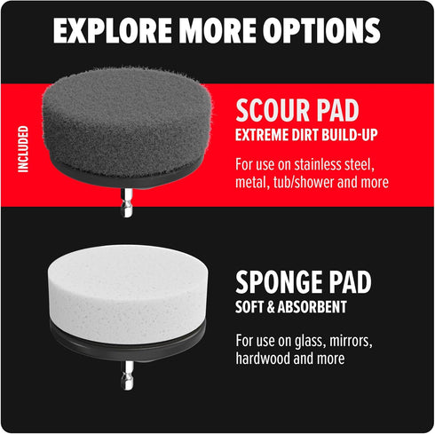 Dirt Devil 3-Piece 3.5" Scour Pad Cleaning Brush Set, for Use On Metal, Granite and More, Tough Whole-Home Cleaning, Drill Compatible, AD83100...