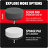 Dirt Devil 3-Piece 3.5" Scour Pad Cleaning Brush Set, for Use On Metal, Granite and More, Tough Whole-Home Cleaning, Drill Compatible, AD83100...