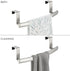iDesign Axis Curved Over-the-Cabinet Kitchen Bar Holder for Dish and Hand Towels, Pot Holders, 9.75" x 2.75" x 2.5" - Brushed Stainless Steel...