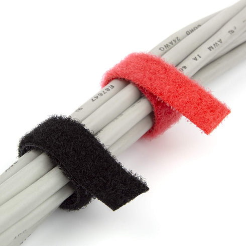 Fire Retardant Reusable Cable Ties Roll, Heat Resistant Ties, Cut to Length Roll, 1/2" Wide, 16 Feet Long - Black...