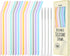 Reusable Silicone Drinking Straws, 16 Pcs Long Flexible Straws with 4 Cleaning Brushes for 20 and 30 oz Yeti/Rtic/Ozark Tumblers, BPA free, no Rub...