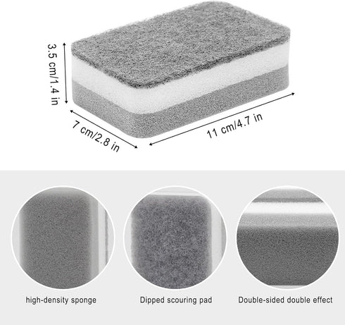 Sponge Individually Wrapped, Kitchen Dishwashing Sponges Bulk, Non Scratch Dishes Scouring Pad, Odor-Free Cleaning Sponge Wipes Scrubber Suitable ...