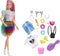 Barbie Doll Leopard Rainbow Hair with Color-Change Highlights & 16 Styling Accessories Including Clothes, Scrunchies, Brush & More...
