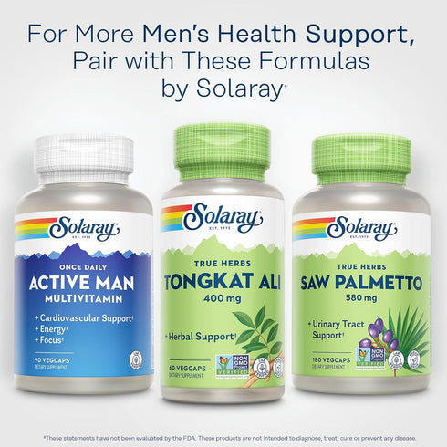 SOLARAY Tongkat Ali 400 mg - Longjack Tongkat Ali for Men - Herbal Support for Men's Health and Vitality - Vegan, Non-GMO, Lab Verified - 60 Servi...