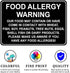 CCPARTON Metal Sign Food Allergy Warning Safety Signs Warning Sign Caution Aluminum Tin Sign Traffic Road Street Sign for Home Cafe Bar 8x12 Inche...
