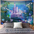 Aidatain Fairytale Forest Castle Tapestry For Teen Girl Fantasy Wonderland Nature Plants Landscape Wall Hanging Tapestries Flannel Large Size 80"6...