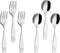 ANNOVA Children's Flatware 6 Pieces Set - Stainless Steel Silverware 3 x Safe Forks, 3 x Dinner Spoons - Kids Toddler Utensils Lunch Box (Engraved...