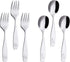 ANNOVA Children's Flatware 6 Pieces Set - Stainless Steel Silverware 3 x Safe Forks, 3 x Dinner Spoons - Kids Toddler Utensils Lunch Box (Engraved...