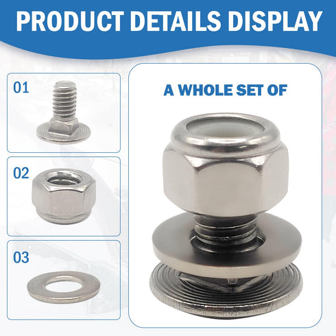 (Set of 6) 784-5581A 784-5581 Snow Blowers Carriage Bolts & Nuts Replaces MTD Shave Plate Scraper Bar 790-00120-0637 784-5581A (5/16-18) 5/8"...
