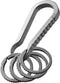 FEGVE Titanium Quick Release Key Chain Clip with 4 Key Rings Heavy Duty Small Carabiner Keychain Clip for Men and Women (Grey)...