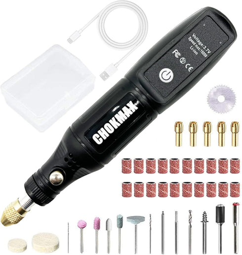 Cordless Rotary Tool, 3.7V Li-ion Mini Rotary Multi-Tool Kit with 42pcs Accessories Electric Rotary 16000rpm Speed DIY Grinder for Polishing, Clea...