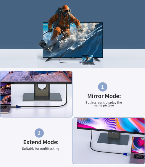 HDMI to VGA Adapter, 2 Pack Active HDMI to VGA Converter (Male to Female) 1080P HD Video Adapter for Monitor Laptop PC Projector Xbox PS...