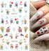 Christmas Nail Art Stickers12 Sheets Water Transfer Nail Stickers Cute Christmas Penguin Nail Decals Winter Nail Art Supplies Snowflake Elk Nail W...