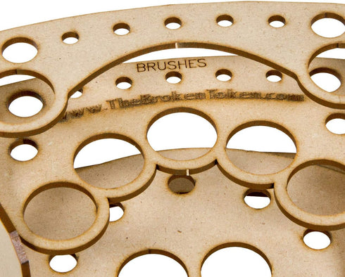 The Broken Token Modular Paint Rack w/ 26mm Holes - 45° Wedge - Multiple Organizer for Paint Bottles, Pots, and Brushes in Tiered Layout - Customi...