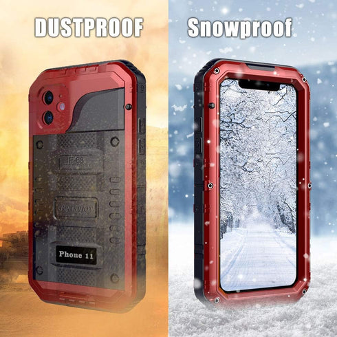 Beasyjoy for iPhone 11 Case Waterproof Metal Case Heavy Duty Built-in Screen Full Body Protective Shockproof Dustproof Military Grade Rugged Defen...