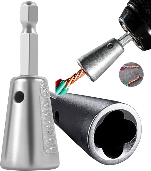 Wire Twister Tool for Drill, Wire Twisting Tool Wire Twister Wire Connector, Wire Stripper Tool Wire Stripping and Twisting Tool for Power Drill, ...