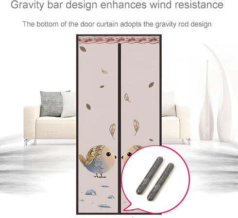 Door mesh Screen with Magnet, Fly Hanging Temporary Magic Patio mesh Magnetic Screen Door mesh Front Door, Back French Mosquito Bug Door Screen ne...