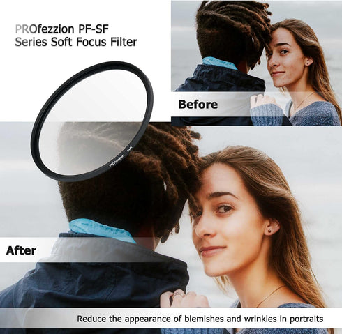 PROfezzion 37mm Soft Focus Filter White Mist Diffusion Filter for Olympus OM-D E-M10 Mark III II Pen E-PL9 E-PL8 E-PL7 E-PL6 with M.Zuiko ED 14-42...