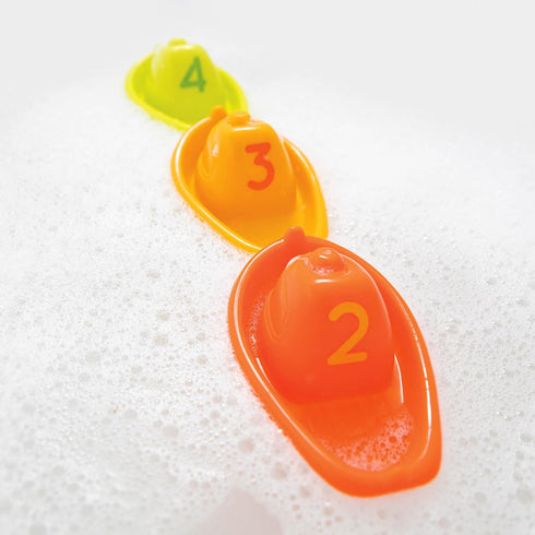 Battat – 10 Bath Boats – Numbered & Stackable Bathtime Toys – Floating Toy Boats For The Bath, Pool, Beach – Educational Toys – 6 Months + – Stack...