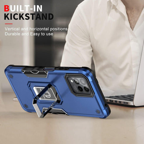 Case for T-Mobile Revvl 6 Pro 5G Case Revvl 6X Pro 5G Case with Screen Protector Kickstand Holder Built-in Magnetic Car Mount Shockproof Camera Pr...