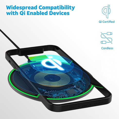 AT&T 15W Premium Wireless Charging Pad for Apple iPhone, Google Pixel, and Samsung Galaxy with Type C to C Cable (White)......