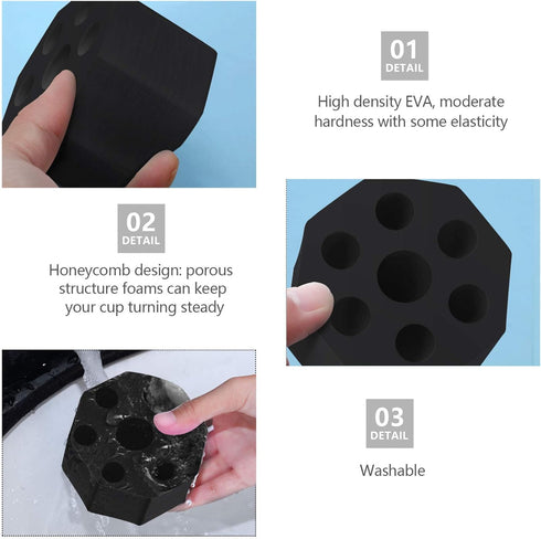 Blulu 10 Pieces Cup Tumbler Foams for 1/2 Inch PVC Pipe, Tumbler Spinner Foams for 30 oz 20 oz 10 oz Bottles Cups 25 Oz, 17 Oz, 12 oz Cola Shaped ...