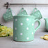 City to Cottage Handmade Teal Blue and White Polka Dot Ceramic Extra Large 17.5oz/500ml | Hot Chocolate, Coffee, Tea Mug, Cup with Handle Unique D...