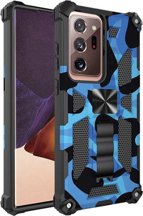 Asuwish Phone Case for Samsung Galaxy Note 20 Ultra 5G with Screen Protector and Stand Hybrid Rugged Camo Protective Cell Cover Note20 Plus Notes ...