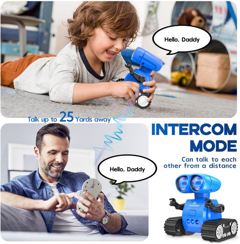 TOY Life Rechargeable Remote Control Robot Toys with Auto-Demonstration, Music & LED Eyes. Walkie Talkie Robot Toys for Kids 7 8 12, Kids Robot To...