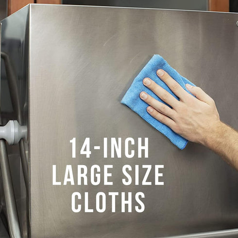 Diversey D7524116 MyMicro Commercial Microfiber Cleaning Cloth,Reusable & Lint Free - Large 14 Inch x 14 Inch, Blue, (Pack of 1)...