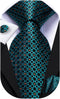 Dubulle Mens Paisely Silk Tie for Men Necktie and Pocket Square Set...