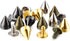 100 Sets 9MM Mixed Color Spikes and Studs Metal Bullet Cone Spikes Screw Back Leather Craft Rapid Rivet Screws Punk Studs and Spikes for Clothing ...