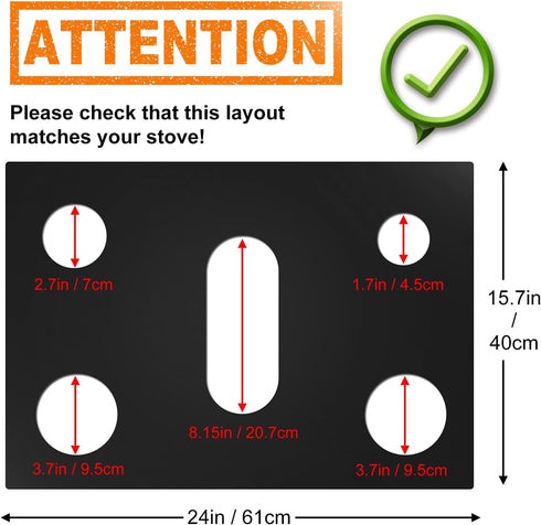 Cowbright Stove Cover, Stove Top Protectors Samsung Gas Range Reusable Gas Stove Burner Covers, Non-Stick Stove Liner Compatible Samsung Gas Stove, Washable Stove Protector Keep Stove Clean, Black