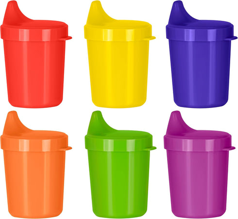 Toddler Sippy Cups - Set of 6 Spill Proof Cups for Toddlers 5 Ounce - Small Baby Cups with Lids Dishwasher Safe BPA Free Kids Sippy Drinking Cups...