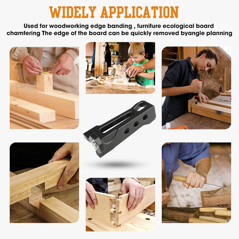 Chamfering Edge Band Trimmer,Adjustable Edge Banding Trimmer,veneers,Hand Planer,Edge Banding Tools.(Handle + R1, R2 Blade)...