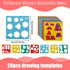 20pcs Drawing Stencils for Kids, Geometric Shapes Stencils 5 Colors Simple Stencils for Painting Cute Patterns Design Drawing Template Set for Kid...