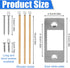 Latch Restorer Strike Plate, Metal Door Strike Plate for Exterior Doors Large Hole Security Door Latch Plate with Wooden Dowel Rods & Screws for D...